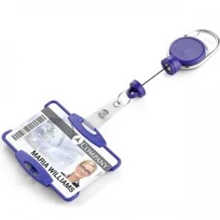 Durable Etui na kartę 54x87mm z mechanizmem ściągającym JOJO EXTRA STRONG granatowe 1szt. /868907/ DU265-11 - Identyfikatory - miniaturka - grafika 2