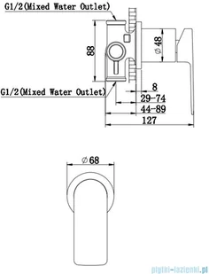 Kohlman Proxima zestaw prysznicowy z deszczownicą 40cm chrom QW220PR40 | - Zestawy prysznicowe - miniaturka - grafika 2
