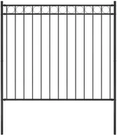 Ogrodzenia - VidaXL Panel ogrodzeniowy, stalowy, 1,7 x 1,5 m, czarny 146315 - miniaturka - grafika 1