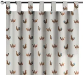 Zasłony - Dekoria Zasłona na szelkach 1 szt. brązowe kurki na kremowym tle 1szt 130 × 260 cm Flowers 310-141-80 - miniaturka - grafika 1