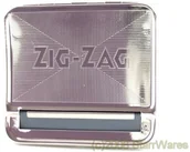 Pozostałe akcesoria barmańskie - OCB 16925 Zig-Zag Rolling Box zapewnia perfekcyjne papierosy Tokarka, chrom, srebrny, 8 x 8 x 2 cm 16925 - miniaturka - grafika 1