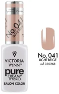 Lakiery hybrydowe - VICTORIA VYNN VICTORIA VYNN Kremowy Lakier Hybrydowy PURE kolor: 041 LIGHT BEIGE 8ML VIC000038 - miniaturka - grafika 1