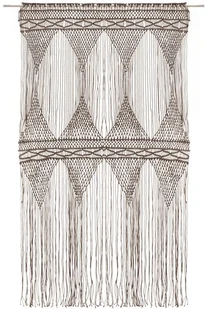 vidaXL Zasłona z makramy, kolor taupe, 140 x 240 cm, bawełna - Zasłony - miniaturka - grafika 27