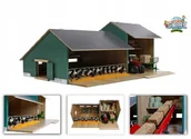 Figurki dla dzieci - 610200-OBORA Domek Gosp Duża Drewniana + GARAŻ1:32 - miniaturka - grafika 1