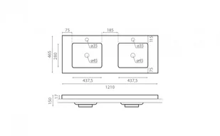 Bathco Liebana 121x46 4068 - Umywalki - miniaturka - grafika 2