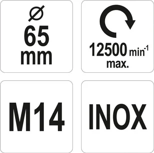 YATO SZCZOTKA DOCZOŁOWA 65MM M14 INOX NA SZLIFIERKĘ KĄTOWĄ YT-47658 - Akcesoria do elektronarzędzi - miniaturka - grafika 2