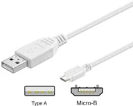 Kable USB - Pro Pro USB 2.0 A/MicroUSB B - White - 1m 4040849961939 - miniaturka - grafika 1