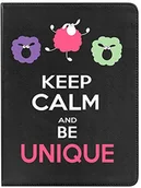 Etui do tabletów - Samsung Be Cool BeCool 360-sg22-no-keepl8 etui ochronne na telefon komórkowy 360 stopni z systemem rotacji i funkcją stojaka do Galaxy Tab 7.0 tryb 2016 z designem Keep Calm and Be Unique, wielokolorowe 360-SG222-NO-KEEPL8 - miniaturka - grafika 1