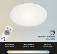 Lampy pozostałe - Briloner Panel LED Piatto CCT z pilotem, okrągły, biały - miniaturka - grafika 1