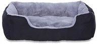 Legowiska dla psów - dibea Łóżko dla psa  poduszka dla psa  sofa dla psa z dwustronną poszewką na poduszkę (rozmiar i kolor do wyboru), szary/czarny - miniaturka - grafika 1