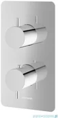 Baterie umywalkowe - KOHLMAN Axel bateria podtynkowa termostatyczna z dwoma wyjściami chrom QW432A | - miniaturka - grafika 1