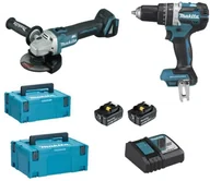 Zestawy elektronarzędzi - MAKITA Aumulatorowy zestaw wkrętarka udarowa + szlifierka kątowa - miniaturka - grafika 1