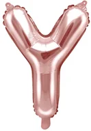 Balony i akcesoria - Party Deco Balon foliowy litera "Y" różowo-złota - 35 cm FB2M-Y-019R - miniaturka - grafika 1