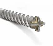 Wiertła - Fischer D-SDX wiertło cylindryczne czworokątne do murów, betonu i kamienia, płyta karbidowa wolframu, do standardowych wiertarek i wiertarek z przyłączem cylindrycznym, 545699 - miniaturka - grafika 1