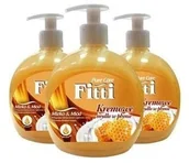 Mydła - Fitti Mydło w płynie z dozownikiem 500ml mleko z miodem *21719 - miniaturka - grafika 1