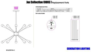 Feiss Industrialna LAMPA wisząca FE-JAX10-MB Elstead metalowa OPRAWA loftowy ZWIS pająk explosion mosiądz czarny FE-JAX10-MB - Lampy sufitowe - miniaturka - grafika 2