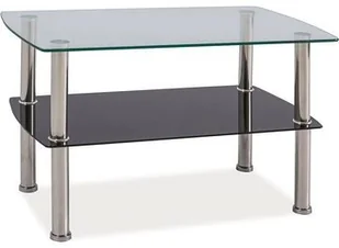 Signal Szklana ława IRENE transparentny blat/chromowane nogi 75x45x45 - Ławki do przedpokoju - miniaturka - grafika 2