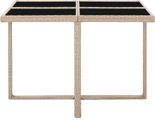 vidaXL 5 częściowy zestaw mebli ogrodowych z poduszkami rattan PE beżowy 46385 46385 - Meble ogrodowe - miniaturka - grafika 6