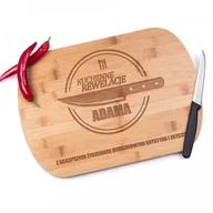 Deski do krojenia - Murrano Bambusowa Deska do Krojenia z Grawerem Kuchenne Rewelacje DSK-BMB1-016 - miniaturka - grafika 1