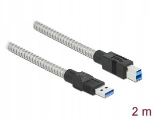 Delock USB-B 2.0m metalowy 86779 - Kable USB - miniaturka - grafika 3