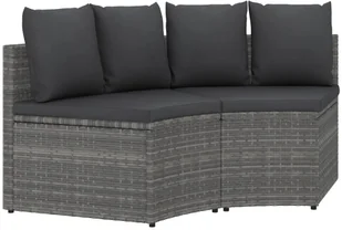 vidaXL vidaXL 2-częściowa sofa ogrodowa z poduszkami polirattan szara 310468 - Sofy ogrodowe - miniaturka - grafika 8