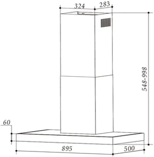 Klarstein CGCH5-Sabrina-90BK - Okapy kuchenne - miniaturka - grafika 3