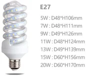 Świetlówki - Aigostar LED SPIRAL 11W E27 3000K 183486 - miniaturka - grafika 1