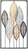 Dekoracje domu - Atmosphera Ozdoba na ścianę dekoracja ścienna DECO z motywem liści 37 x 65 cm B07TTXVMDP - miniaturka - grafika 1