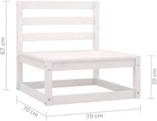 vidaXL 5-cz. zestaw wypoczynkowy do ogrodu, z poduszkami, lita sosna 3076565 - Meble ogrodowe - miniaturka - grafika 9