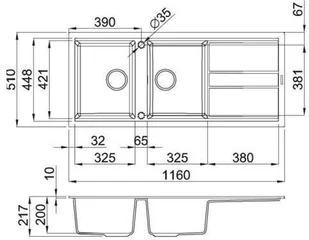Elleci BEST 450 white K96 KERATEK PLUS (LKB45096) - Zlewozmywaki - miniaturka - grafika 4