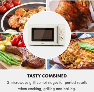 Kuchenka mikrofalowa Klarstein Caroline Kremowy - Kuchenki mikrofalowe - miniaturka - grafika 8