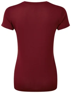 RONHILL RONHILL Koszulka biegowa damska CORE S/S TEE bordowa - Bielizna sportowa damska - miniaturka - grafika 2