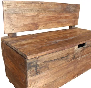 vidaXL Ławka z drewna odzyskanego, 86 x 40 60 cm vidaXL - Ławki do przedpokoju - miniaturka - grafika 8