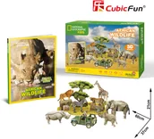 Puzzle - Cubicfun National Geographic, puzzle 3D African Wildlife - miniaturka - grafika 1