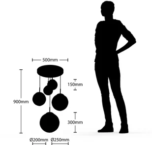 Lindby Heleska lampa wisząca, 5-punktowa - Lampy sufitowe - miniaturka - grafika 5