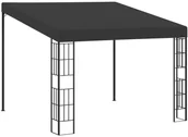 Altany ogrodowe - vidaXL Altana przyścienna, 3x3 m, antracytowa, tkanina 47990 - miniaturka - grafika 1