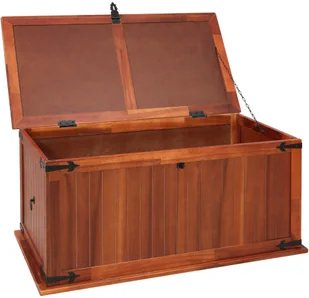 vidaXL Skrzynia, 79 x 34 x 32 cm, lite drewno akacjowe - Inne meble do salonu - miniaturka - grafika 15