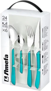 Amefa 24-częściowy zestaw sztućców Eclat, turkusowy Amefa - Noże - miniaturka - grafika 2