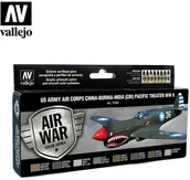 Kolejki i akcesoria - Vallejo Zestaw Air War 8 farb - US Army Air Corps China-Burma-India Pacific Theather (CBI) WWII Vallejo 71184 - miniaturka - grafika 1