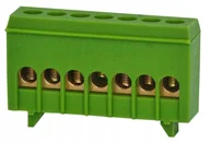 Inne akcesoria elektryczne - Listwa zerowa 7-modułowa 7x16mm2 zielona IP20 - miniaturka - grafika 1