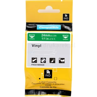 DYMO strefadrukarek.pl Taśma 1805426 winylowa 24mm x 5.5m zielona biały nadruk - zamiennik | OSZCZĘDZAJ DO 80% - ZADZWOŃ! 730811399 PROMOCJA! RH-1805426 - Dodatki do drukarek i skanerów - miniaturka - grafika 3
