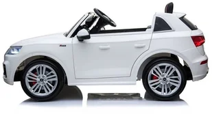 LEANToys   Pojazd na Akumulator Nowe Audi Q5 2-osobowe Białe 3732 - Pojazdy elektryczne dla dzieci - miniaturka - grafika 4