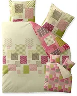 Pościel dla dzieci - aqua-textil Latem pościel bawełna, trend cofania kratkowanym wzorem naturalny Zielony Różowy kolej wzór Aqua-Textil, beżowy, 200 x 220 cm 11824 - miniaturka - grafika 1