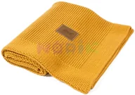 Koce i narzuty dla dzieci - Poofi Koc tkany organic Poofi musztarda/miód) 12h - miniaturka - grafika 1