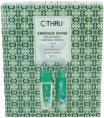 Zestawy kosmetyków męskich - C-Thru Emerald Shine Zestaw Dezodorant w atomizerze 75 ml + Dezodorant w sprayu 150 ml - miniaturka - grafika 1