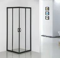 Kabiny prysznicowe - Sea Horse Sea Horse Stylio 80x80 czarny mat BK502QTK+ - miniaturka - grafika 1