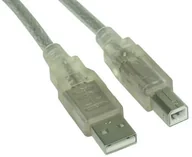 Kable USB - InLine Intos kabel USB 2.0 kablem USB A/B/  wtyczka 5.0 m przezroczysty 34555T - miniaturka - grafika 1