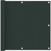 Parawany - vidaXL Parawan balkonowy, ciemnozielony, 90x400 cm, tkanina Oxford vidaXL - miniaturka - grafika 1