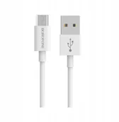 Uchwyty samochodowe do telefonów - Borofone Kabel BX22 Bloom micro biały 1m - miniaturka - grafika 1