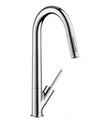 Baterie kuchenne - Hansgrohe Starck Bateria kuchenna z wyciąganą wylewką chrom 12800000 - miniaturka - grafika 1